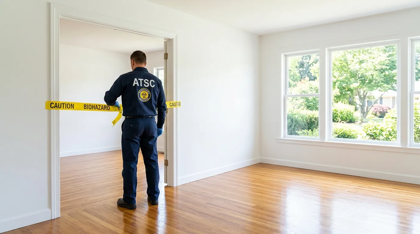 Certified biohazard cleanup crew performing Trauma Scene Cleanup in Chatham